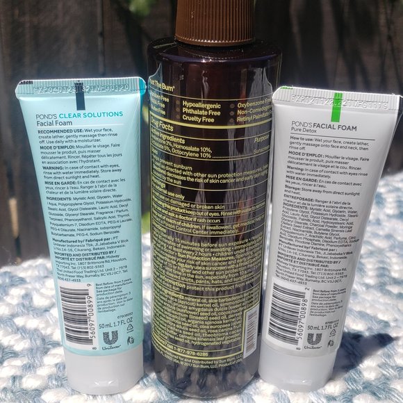 SUN BUM Skincare Sunbum Tanning Oil 2 Ponds Facial Foam Bundle Poshmark